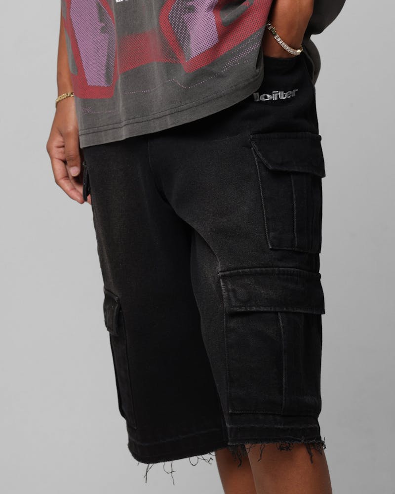 Loiter 3 Quarter Pants Washed Black