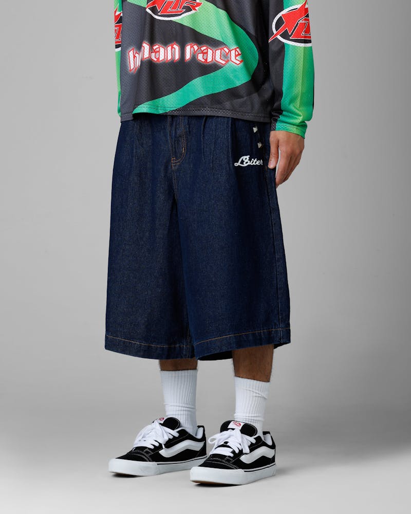 Loiter 3 Quarter Shorts Dark Indigo