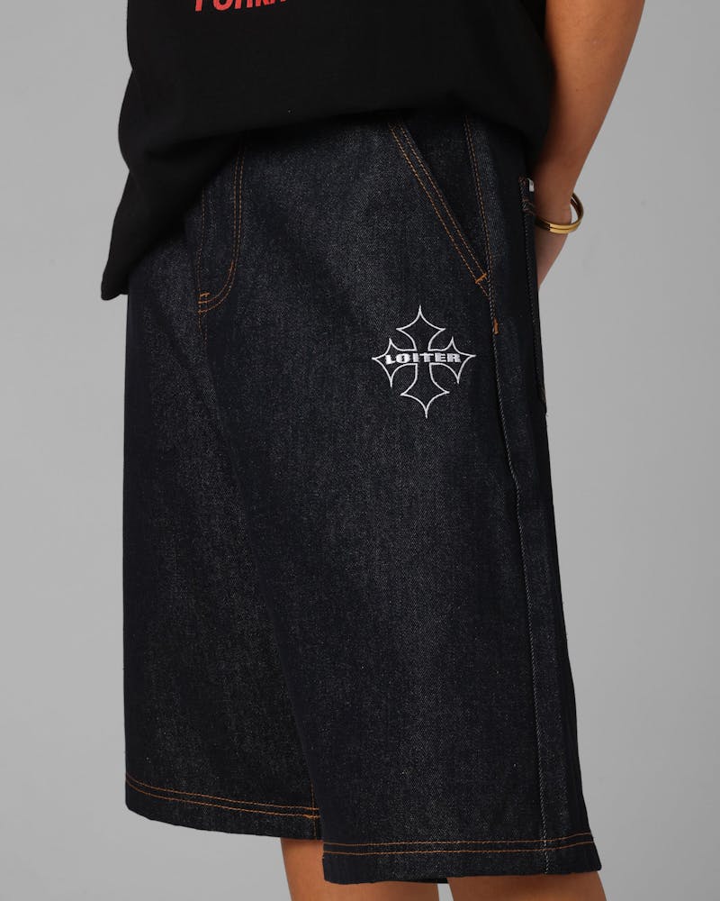 Loiter F-16 Denim Jorts Indigo