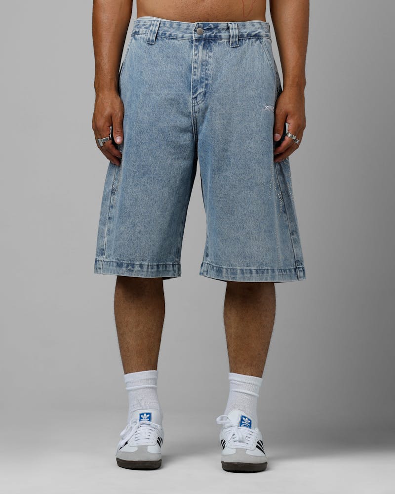 Loiter Goth Clique Jorts Blue Denim
