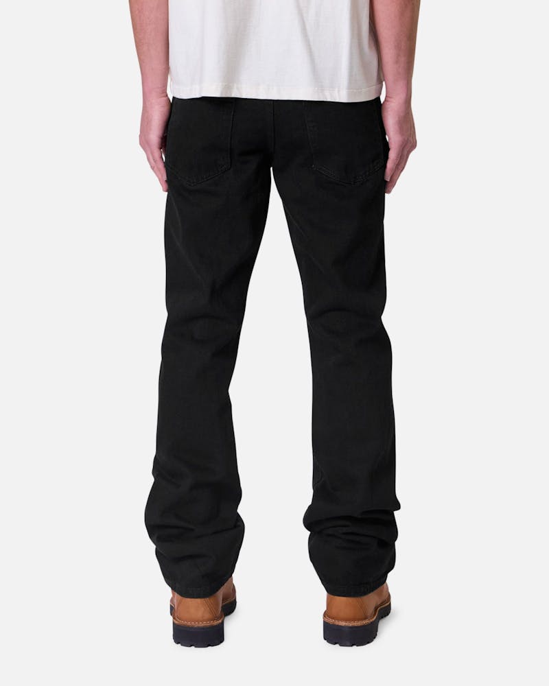 MNML Bootcut Raw Jeans Rinsed Black
