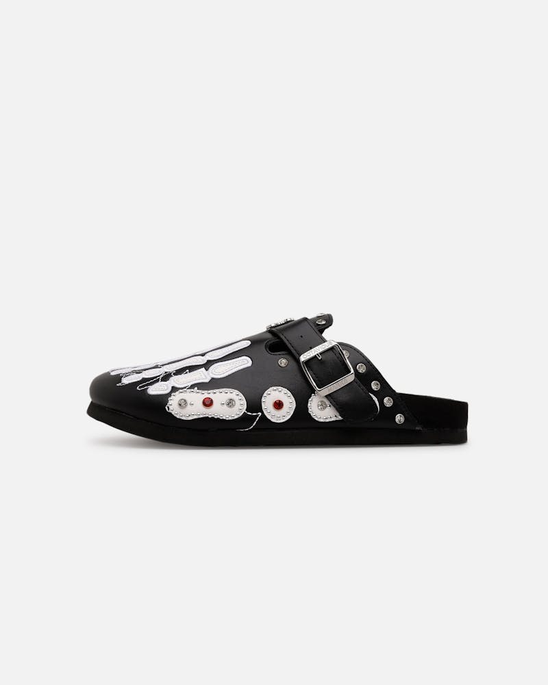 Octavious Marks Onyx Leather Clogs Black