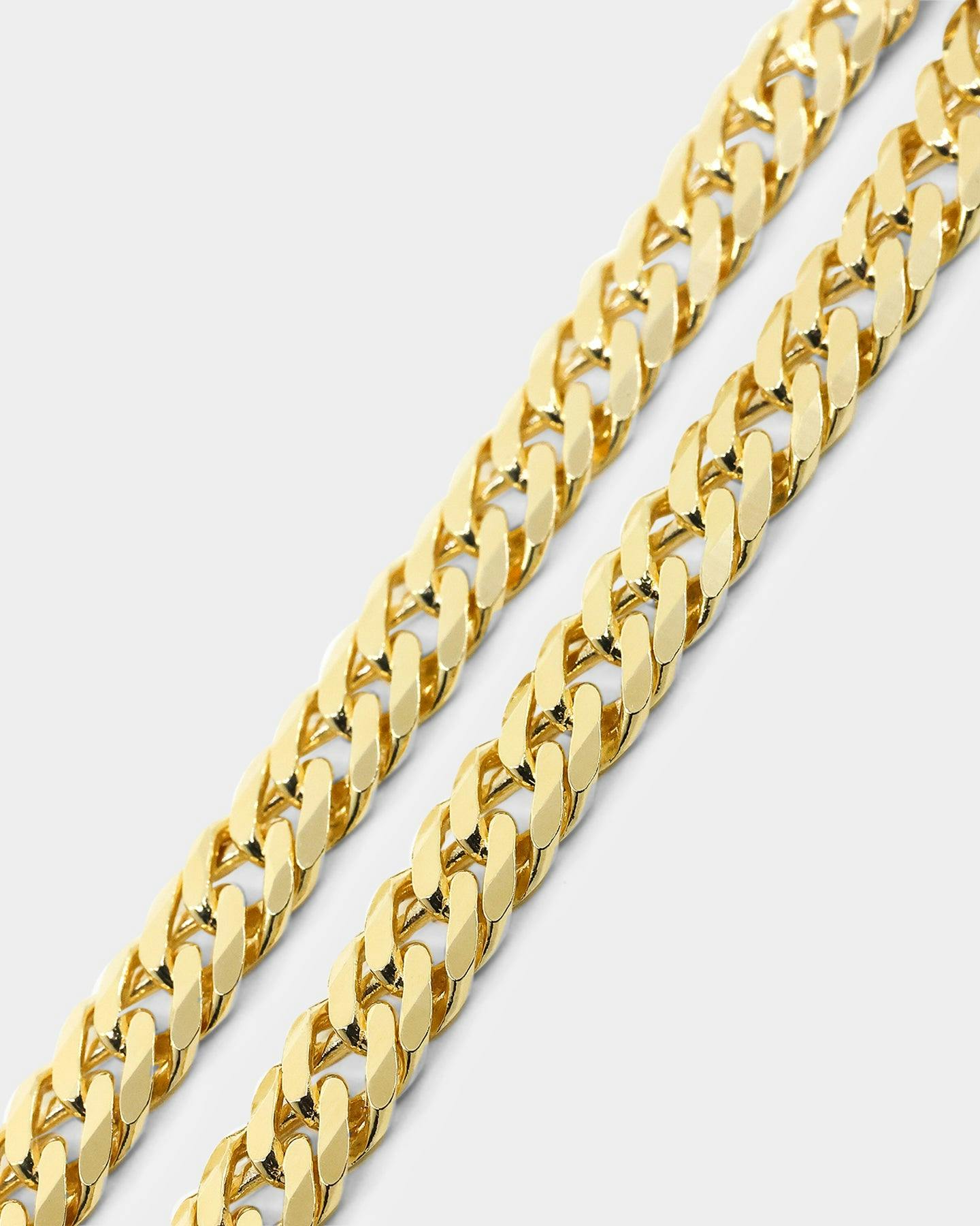 House Of Auric 6.4mm Double Curb Bracelet 18k Gold Vermeil