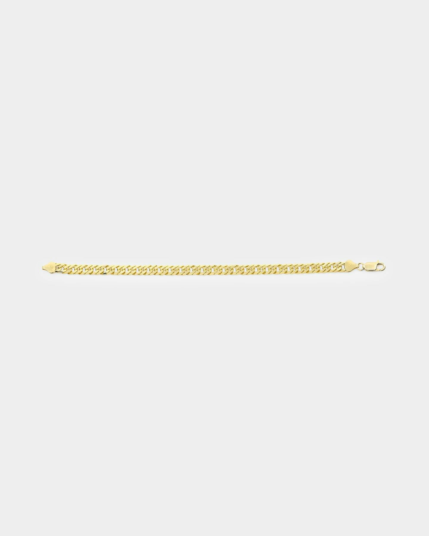 House Of Auric 6.4mm Double Curb Bracelet 18k Gold Vermeil