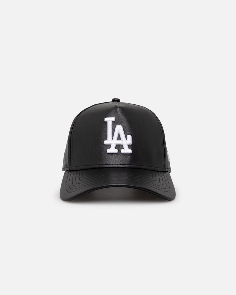 New Era Los Angeles Dodgers 'PU Leather' 9FORTY K-Frame Strapback Black/White