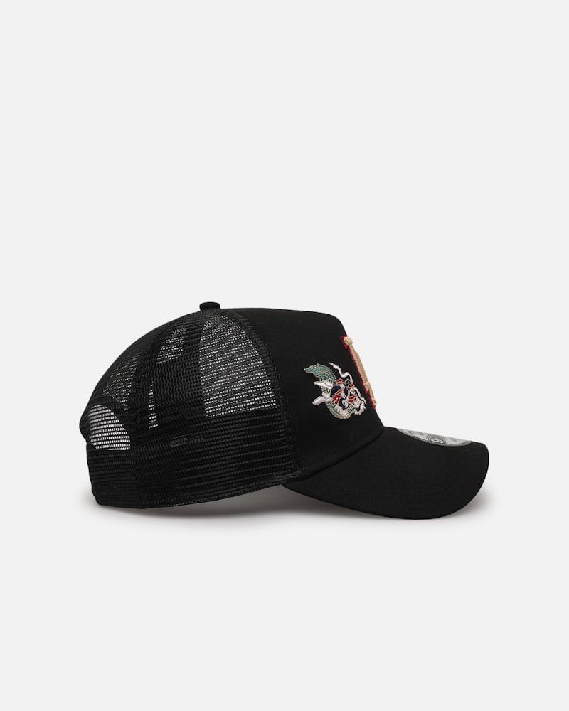 New Era Los Angeles Dodgers 'Dragon Collection 2.0' 9FORTY A-Frame Trucker Snapback Black