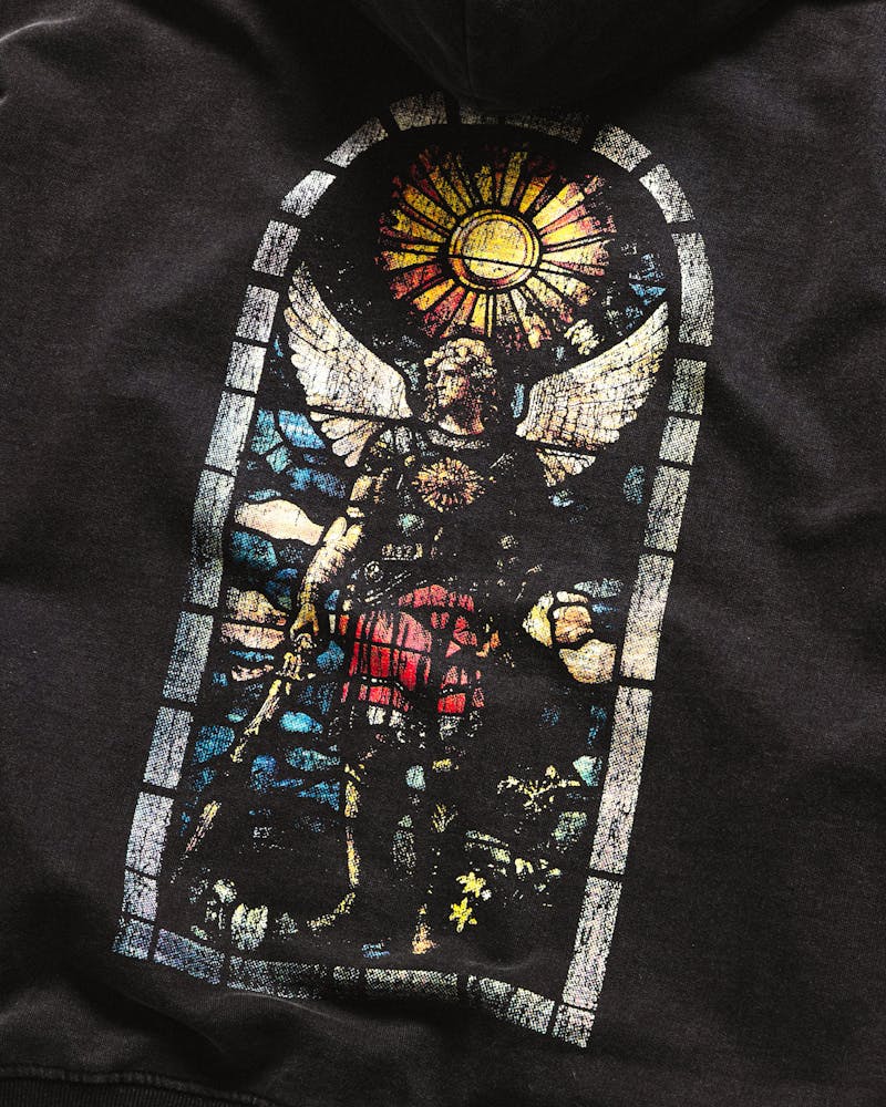 Saint Morta Kingdomcome Boxy Zip Hoodie Black