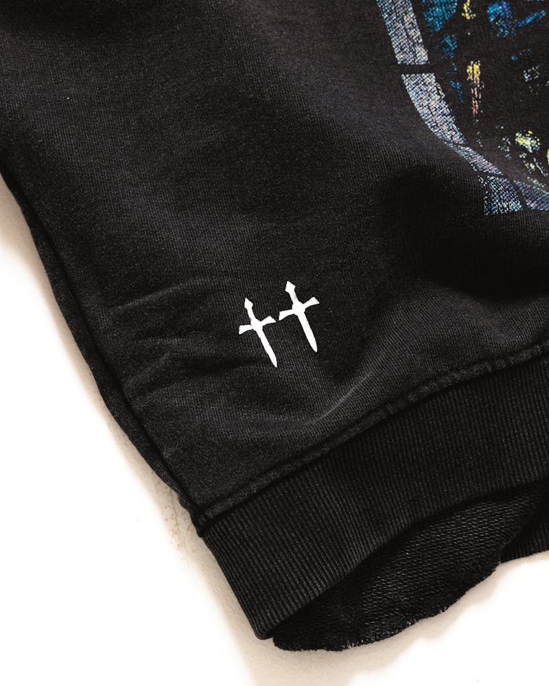 Saint Morta Kingdomcome Boxy Zip Hoodie Black