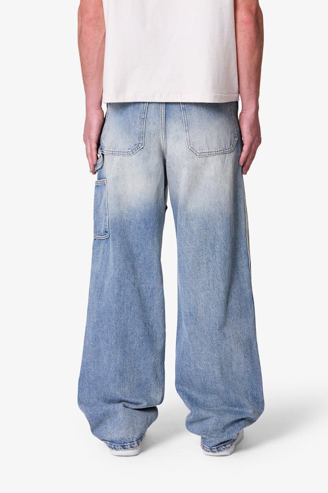 MNML Ultra Baggy Western Jewel Jeans Blue