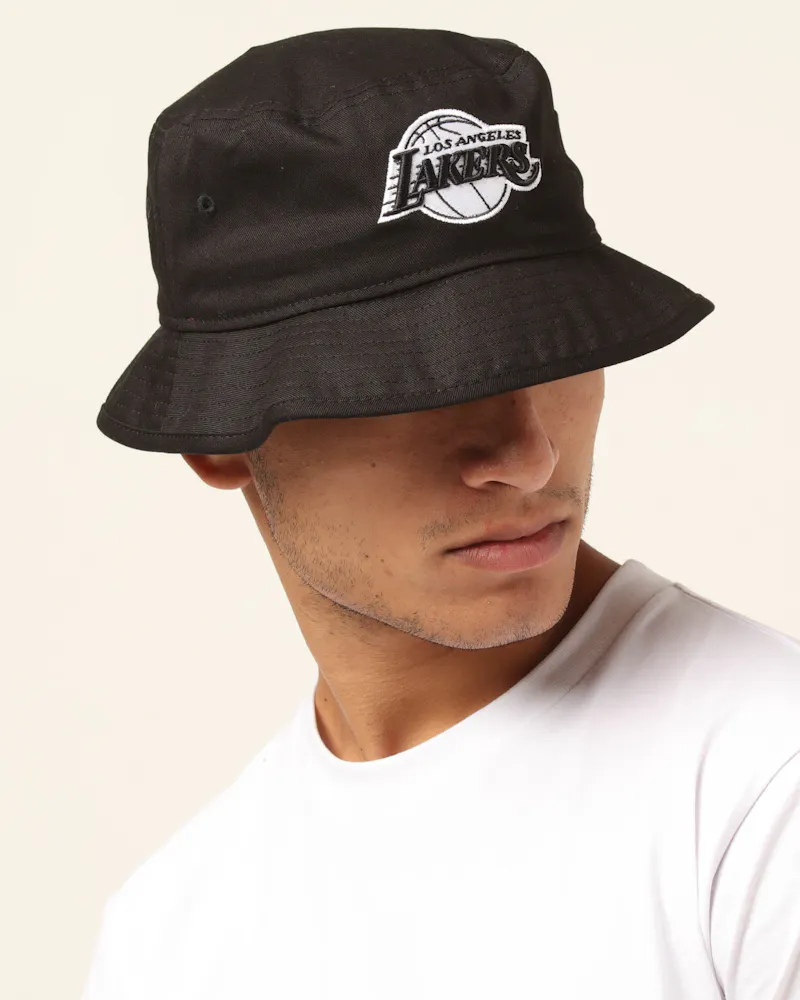 New Era Los Angeles Lakers Bucket Hat Black White Culture Kings Us