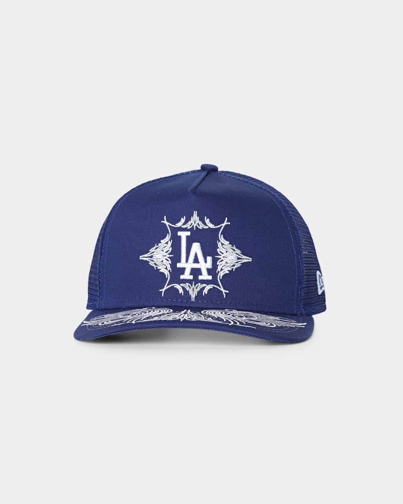 New Era Los Angeles Dodgers 'Flare Designs' 9FORTY A-Frame Trucker Snapback Original Team Colours thumbnail - 0