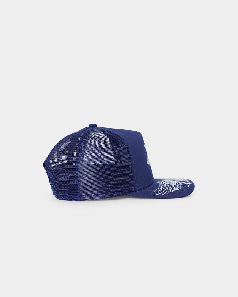 New Era Los Angeles Dodgers 'Flare Designs' 9FORTY A-Frame Trucker Snapback Original Team Colours thumbnail - 3