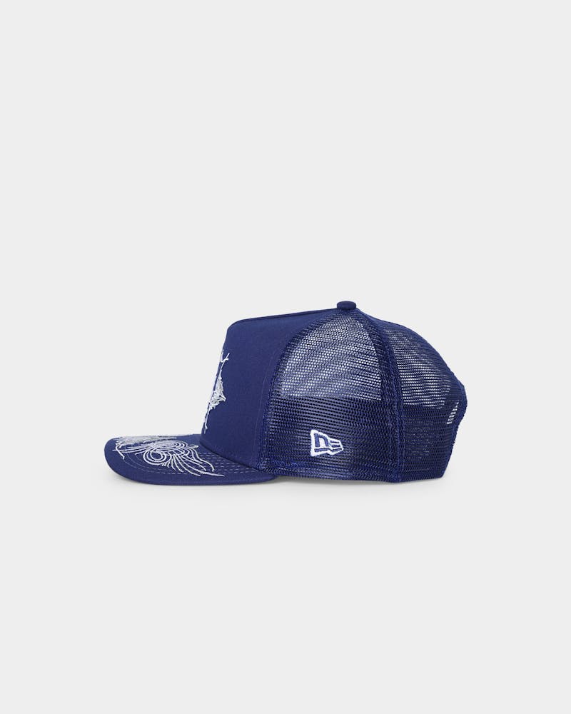 New Era Los Angeles Dodgers 'Flare Designs' 9FORTY A-Frame Trucker Snapback Original Team Colours thumbnail - 4