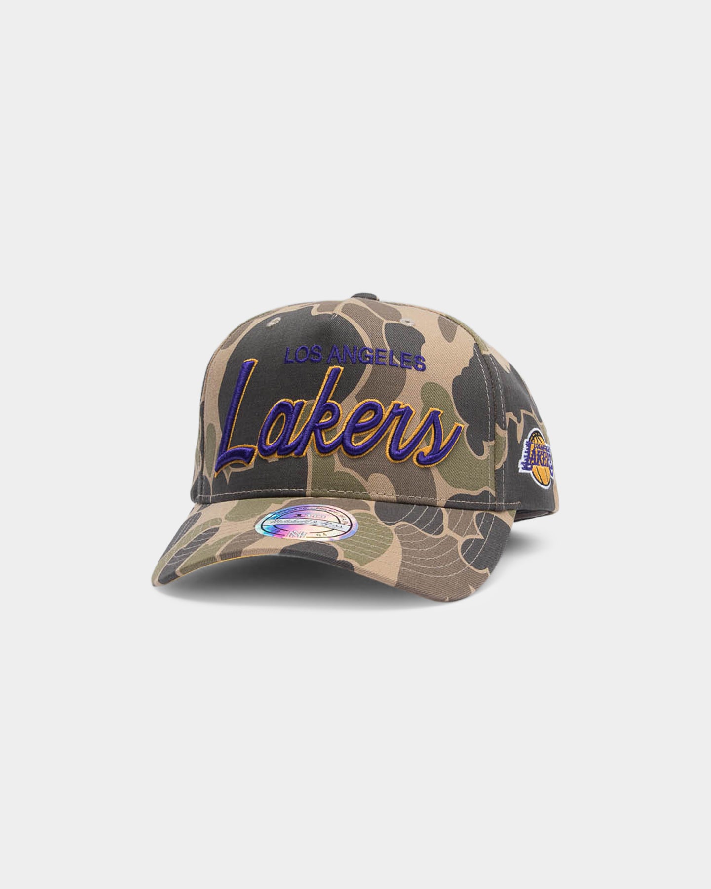 Mitchell And Ness Los Angeles Lakers Camo Blue Bucket Hat