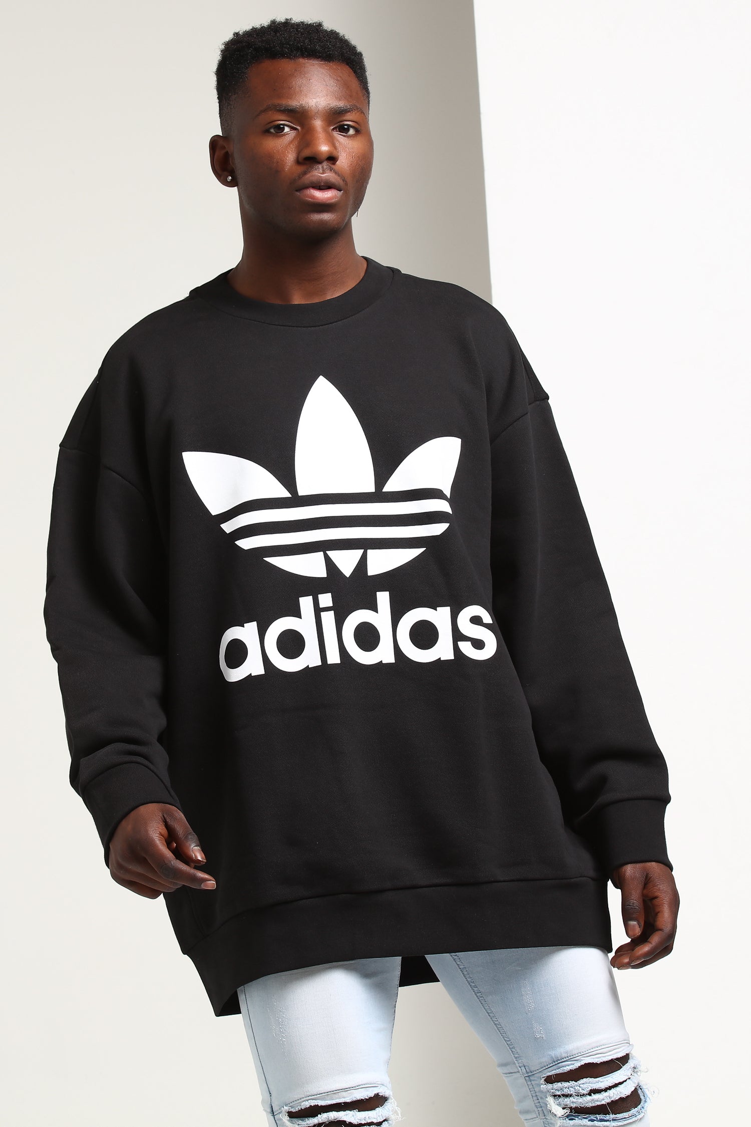 Adidas Trefoil Oversize Crew Sweatshirt 