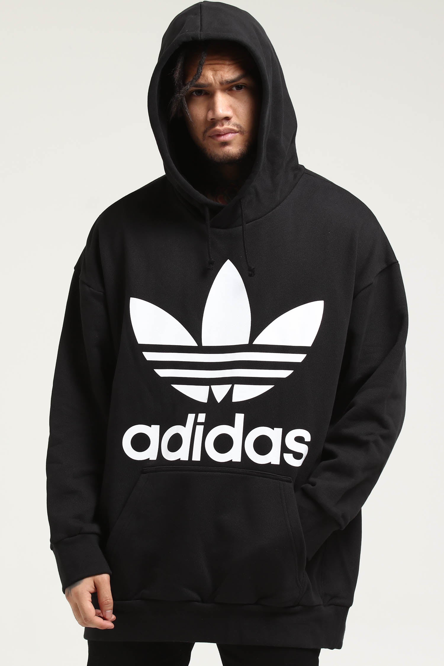 adidas trefoil oversize hoodie