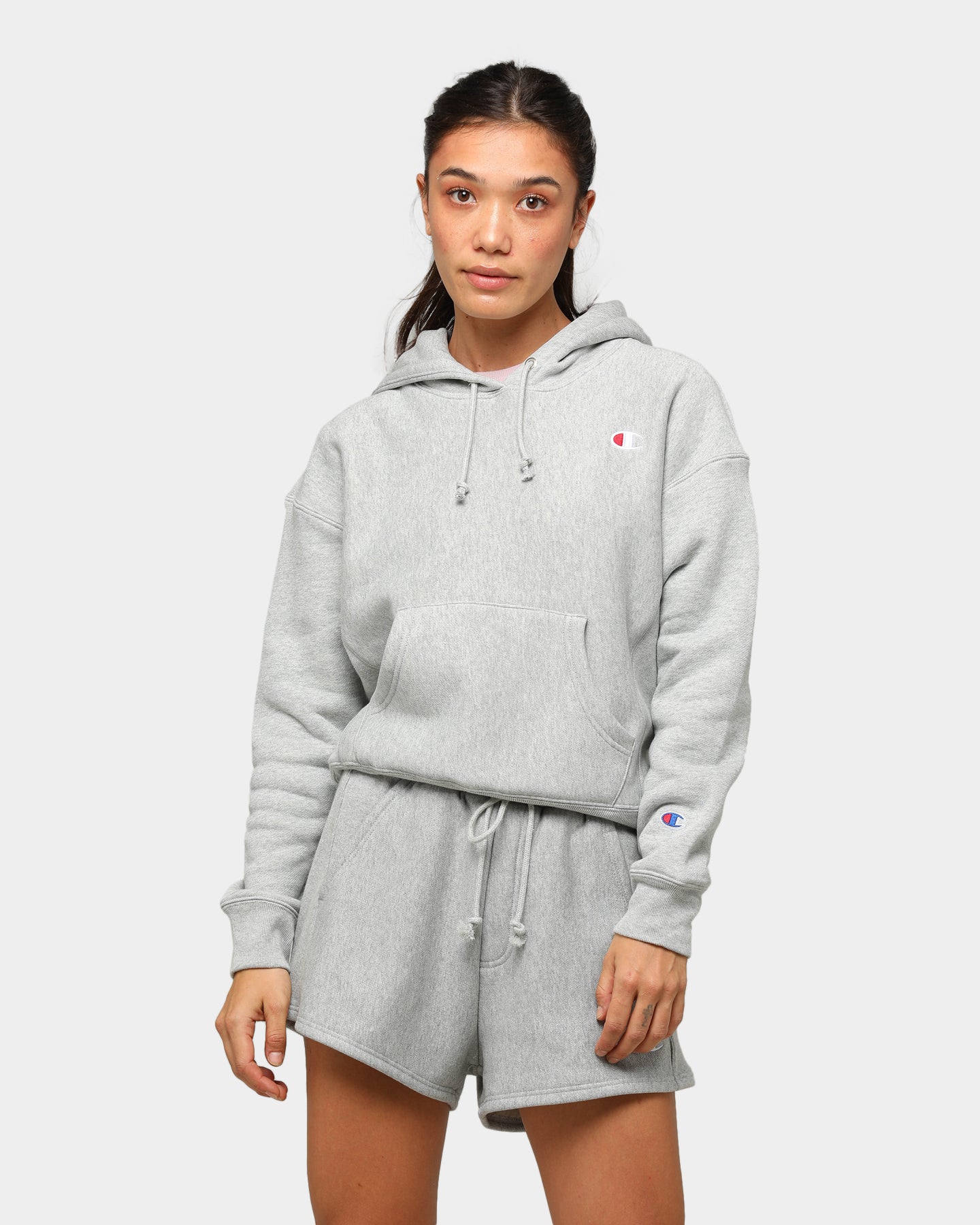womens gray champion hoodie