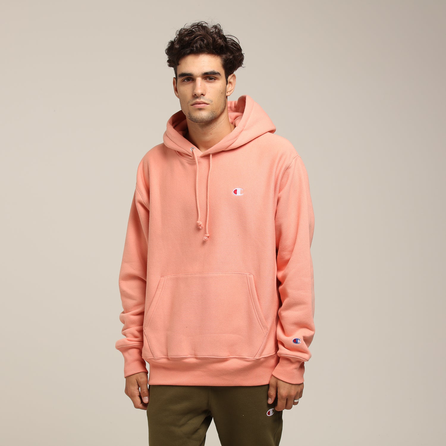 peach champion hoodie mens