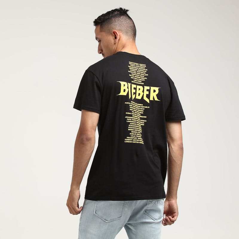 Justin Bieber Stadium Tour SS Tee Black/Yellow  Culture 