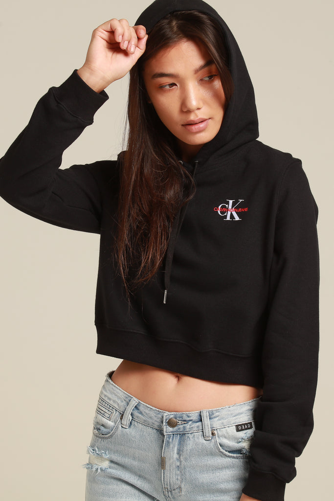 black calvin klein hoodie women's