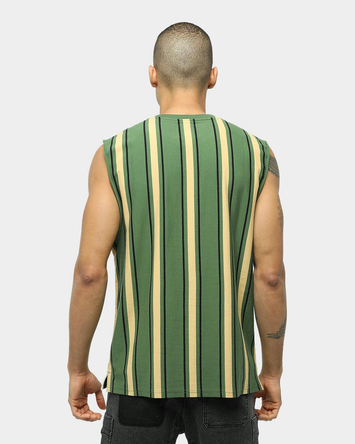 Carré Double Classique Stripe Muscle Green/Sand/Black