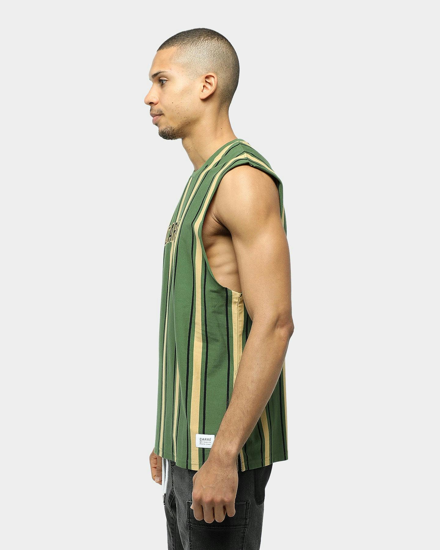 Carré Double Classique Stripe Muscle Green/Sand/Black