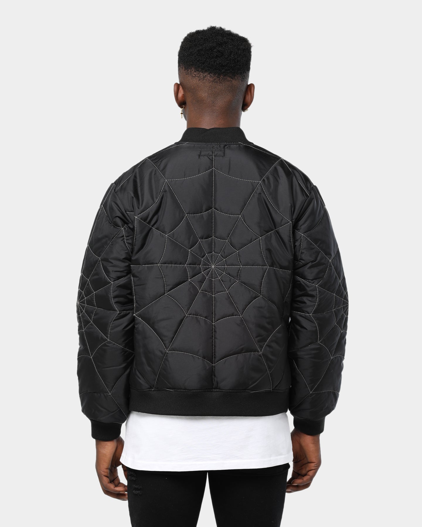 supreme spider web quilted work jacket