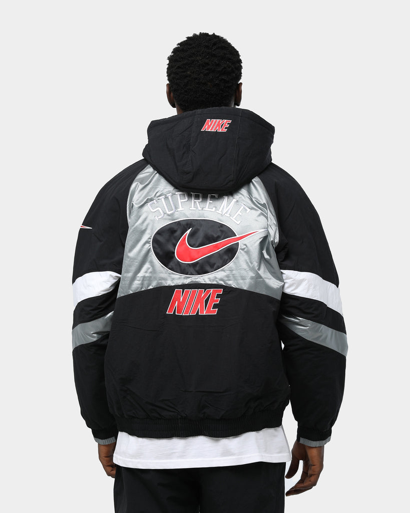 supreme nike hooded sport jacket silver