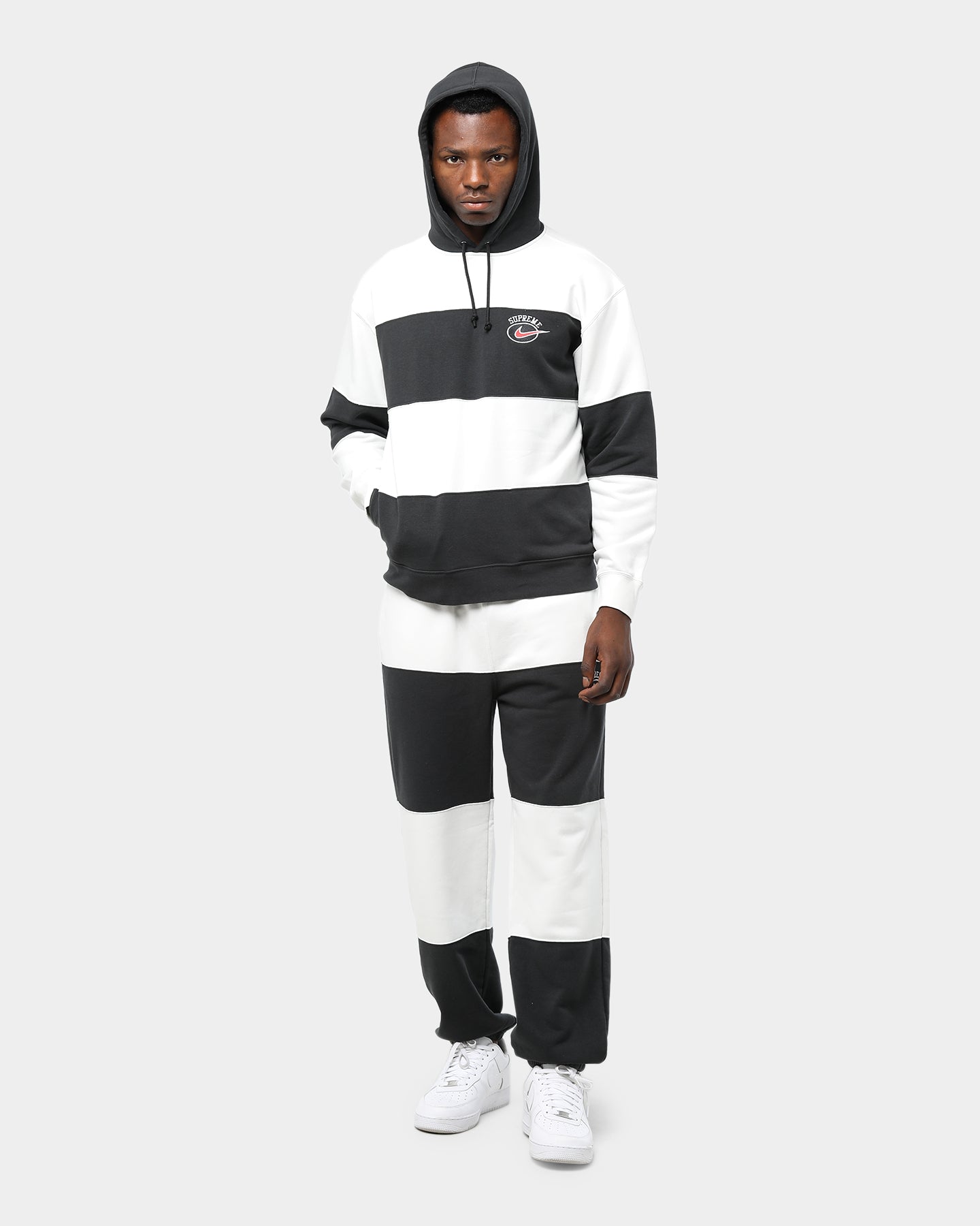 supreme x nike striped hoodie