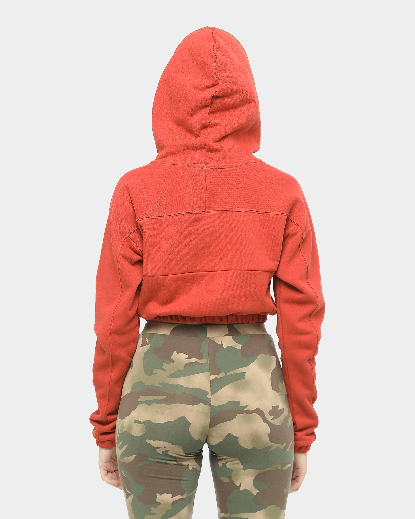 cropped hoodie shift orange