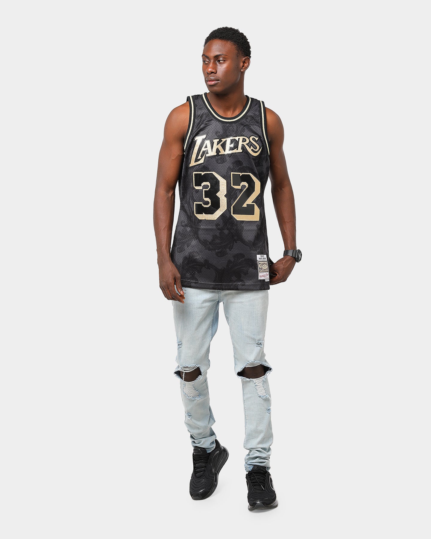 magic johnson black jersey