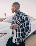 Saint Morta Men's Prima Long Sleeve Flannel Shirt Red/Black