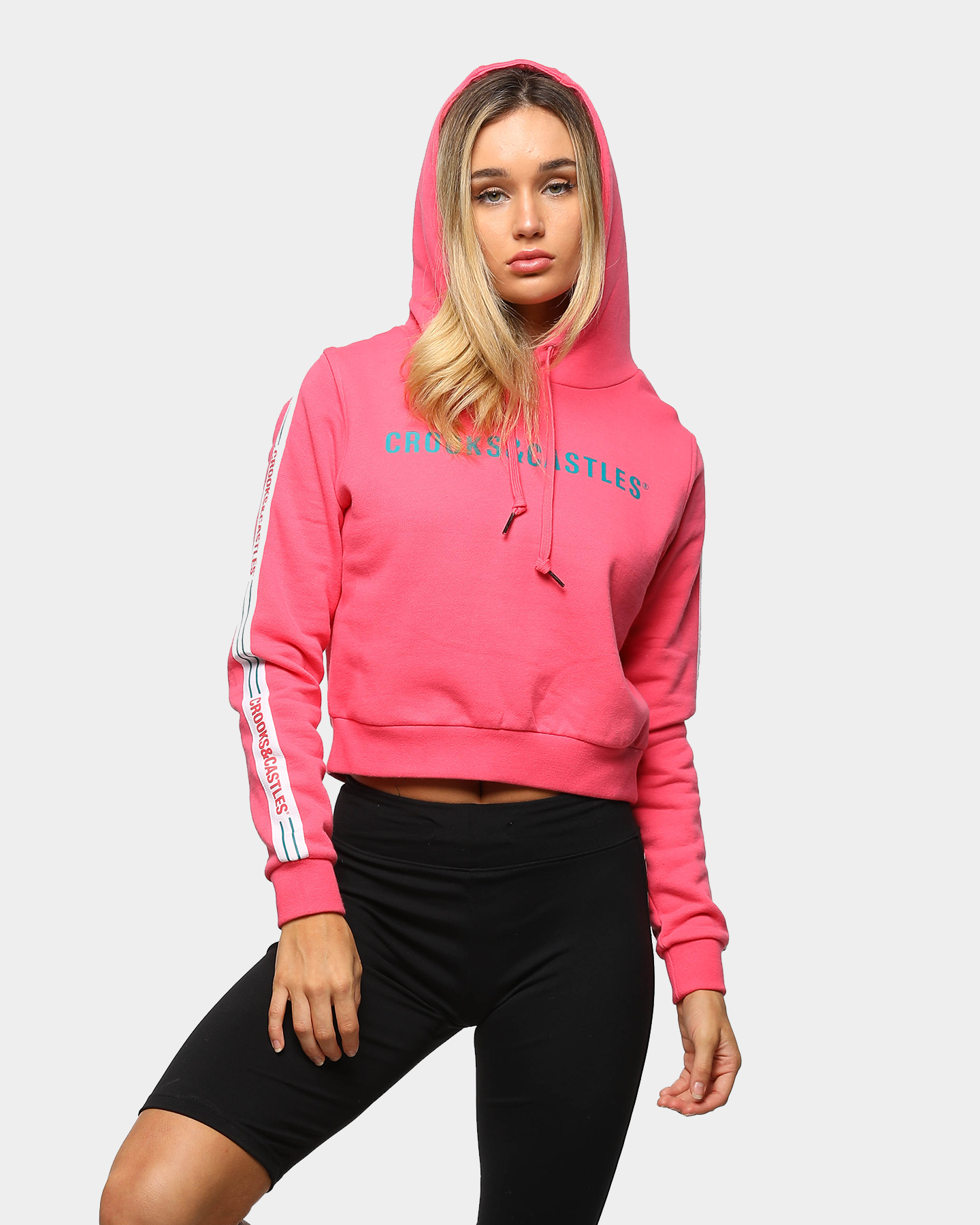 crooks and castles cropped hoodie