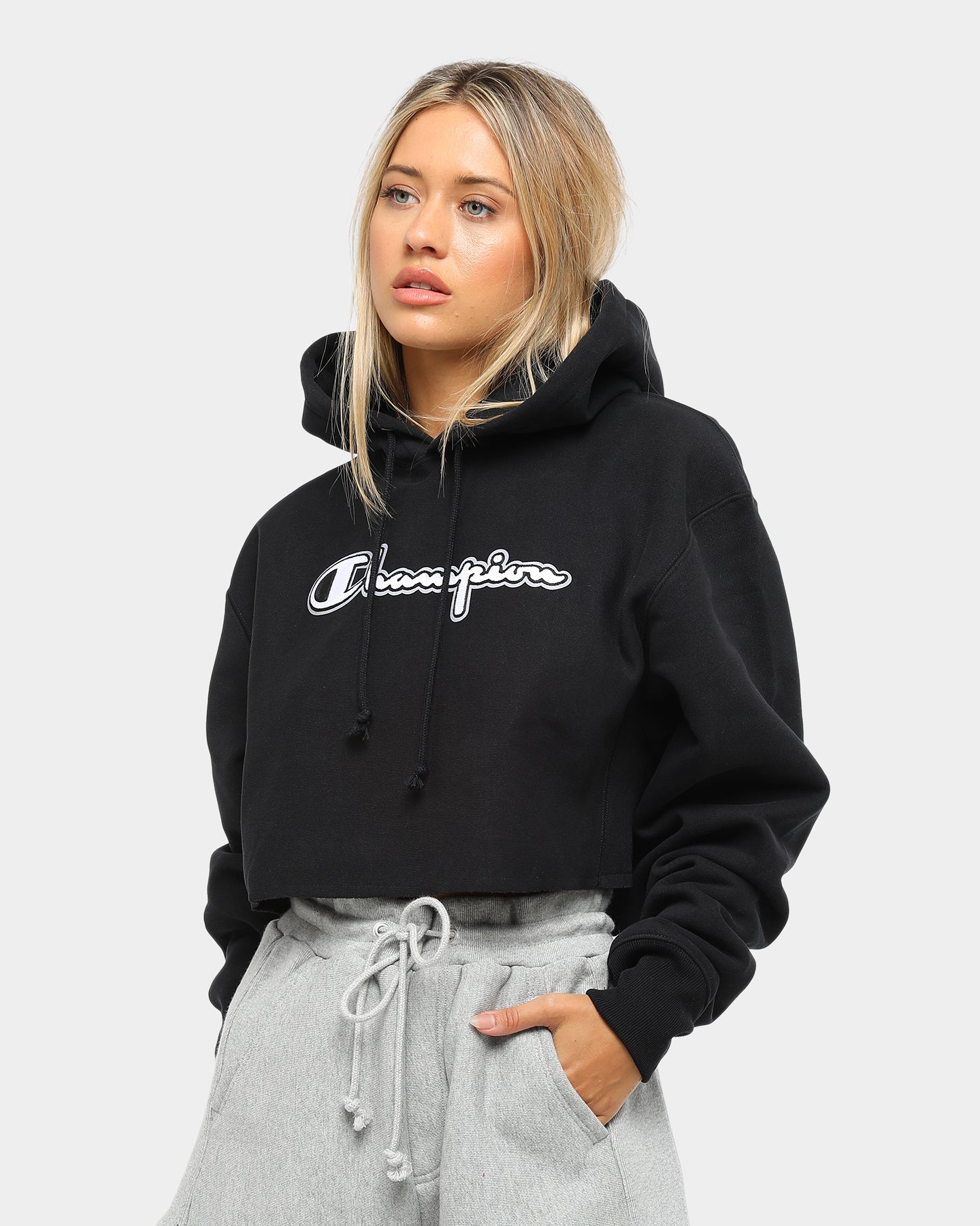 womens champion cropped hoodie