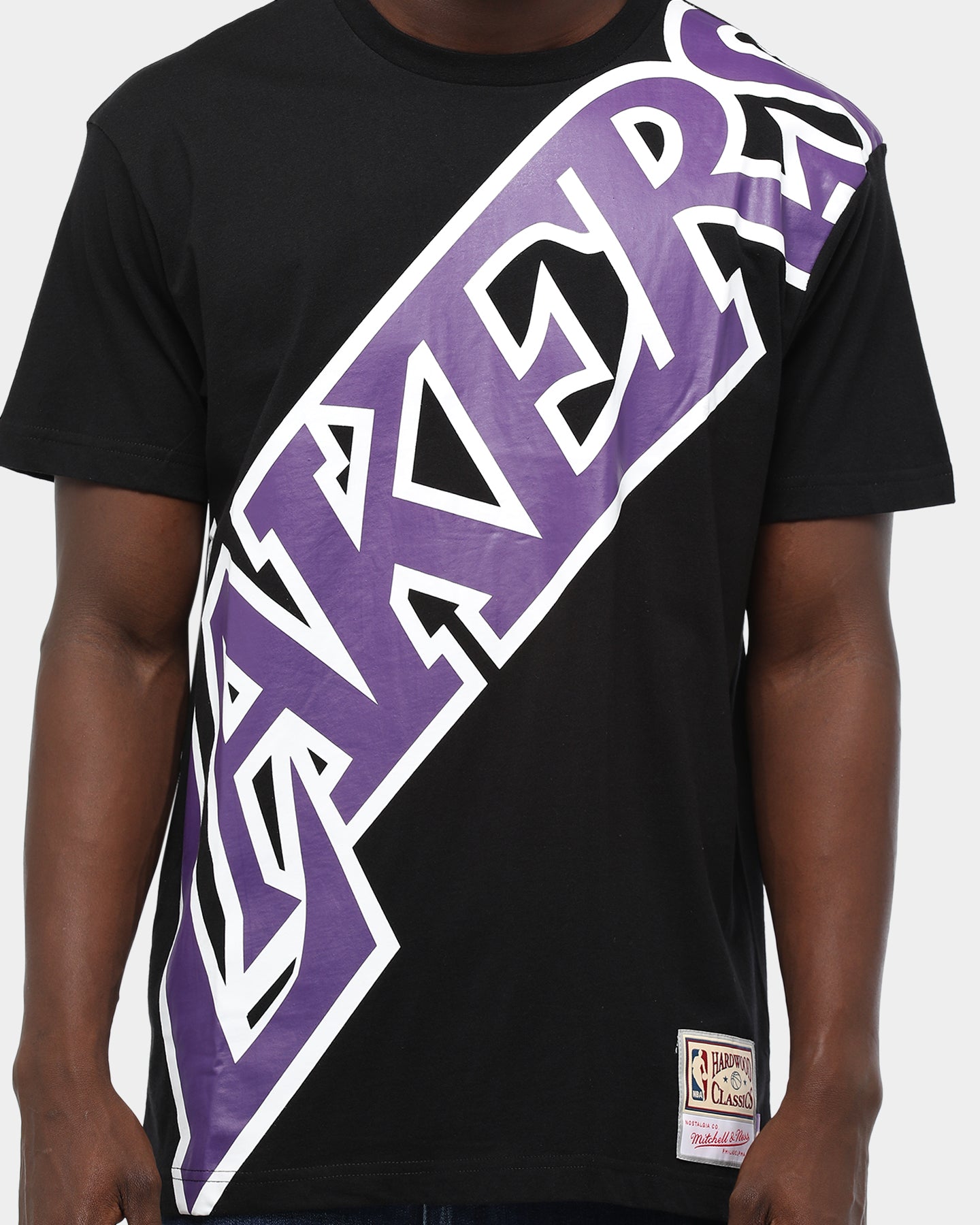 mitchell and ness lakers split t shirt