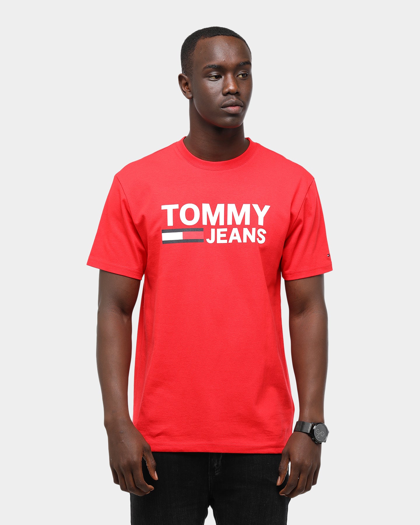 red tommy jeans t shirt
