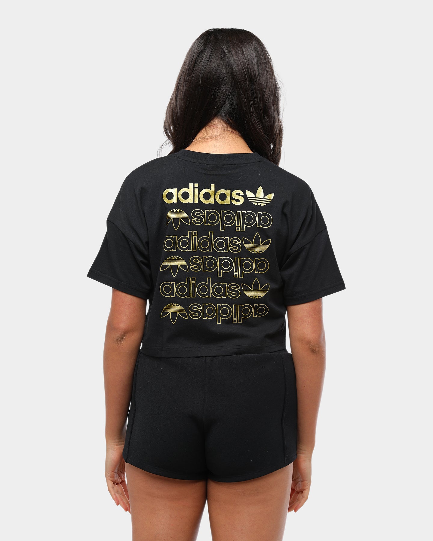 black and gold adidas shirt womens