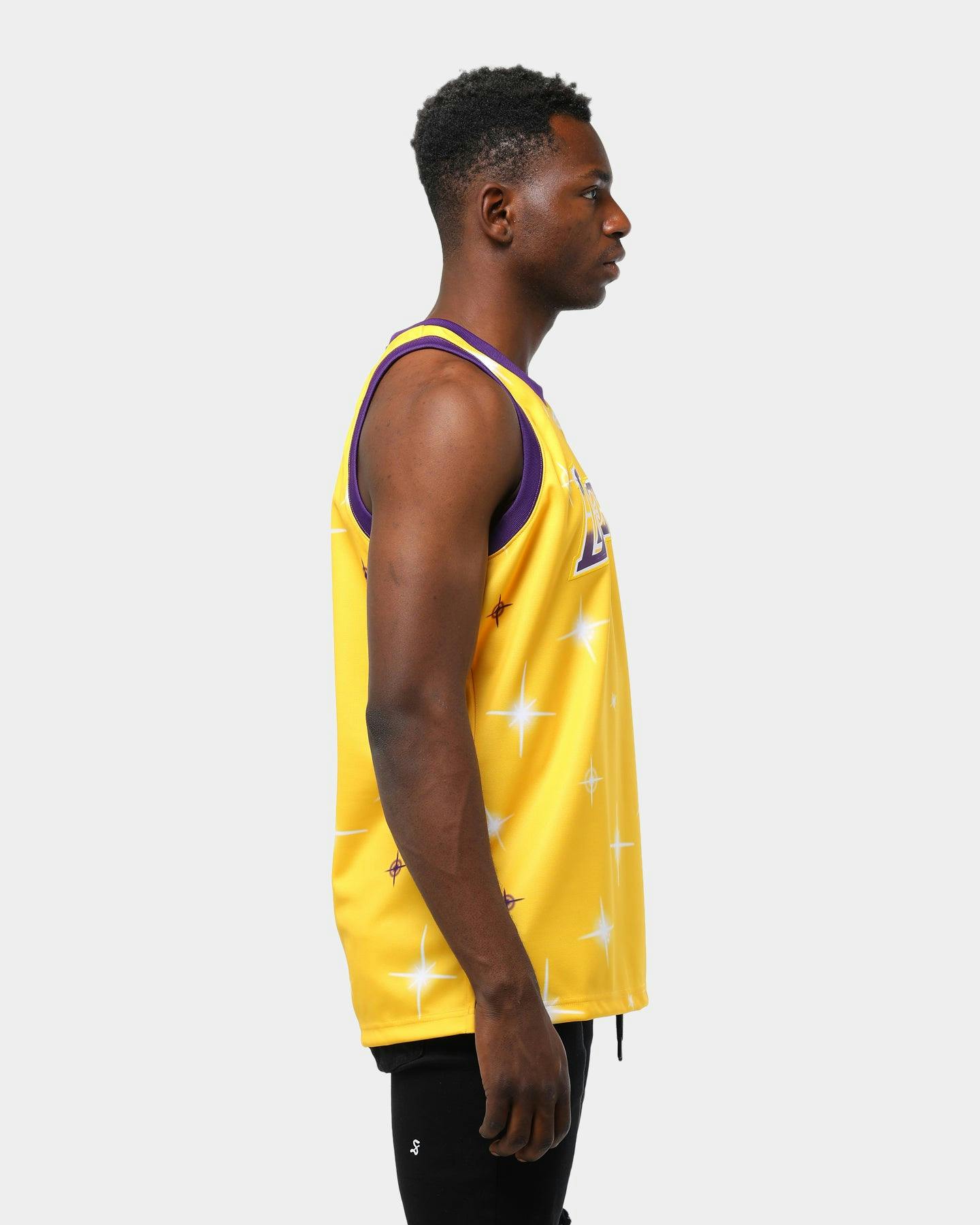 Mitchell Ness Los Angeles Lakers Airbrush Swingman Nba Jersey Gold Culture Kings Us