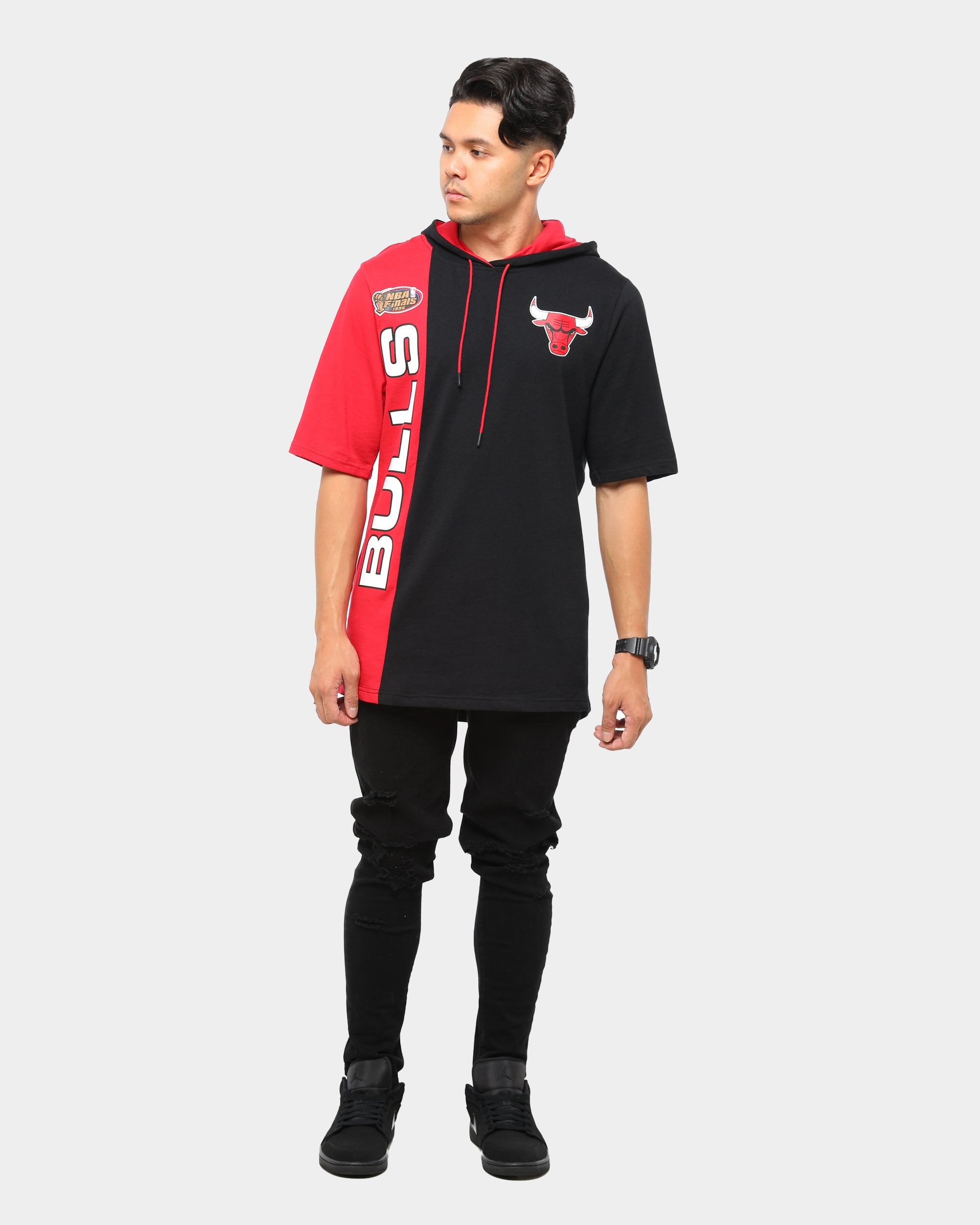 chicago bulls short sleeve hoodie