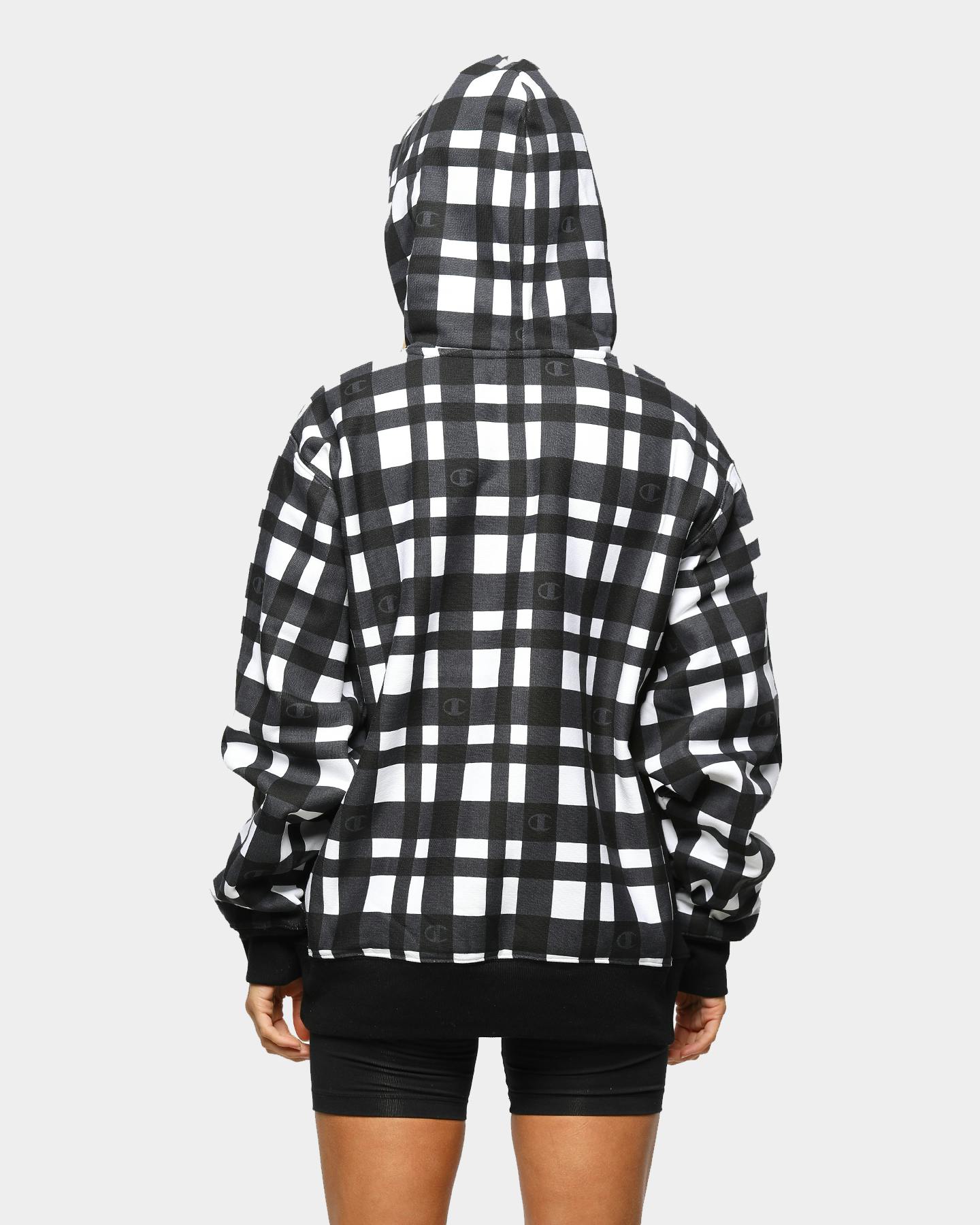 Champion Men's Reverse Weave Tartan Hood Black | Culture Kings US