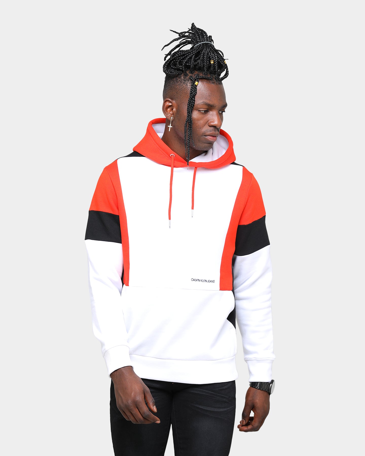 Calvin klein colour block hoodie Clearance
