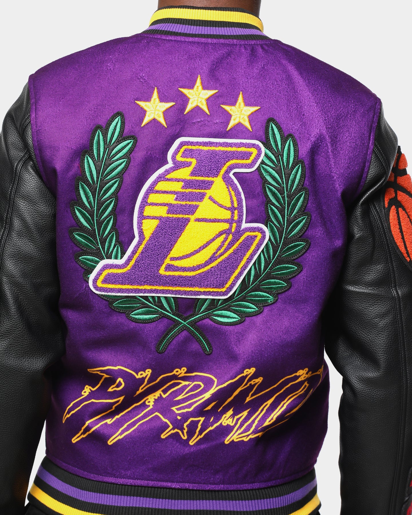 black pyramid lakers jacket