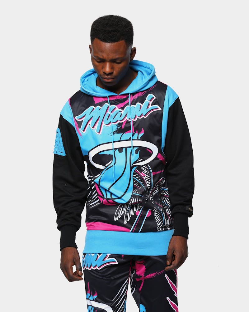 Black Pyramid Men S Miami Heat Vice Logo Hoodie Black Culture