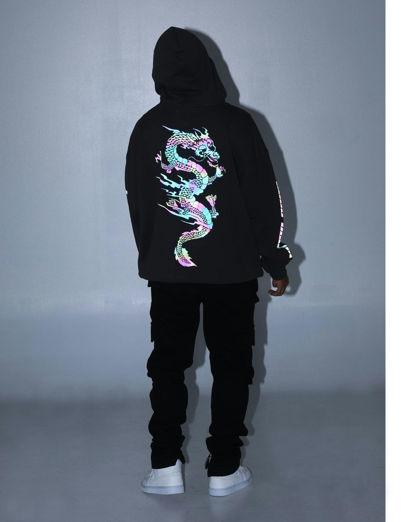 Reflective dragon dynasty hoodie Clearance