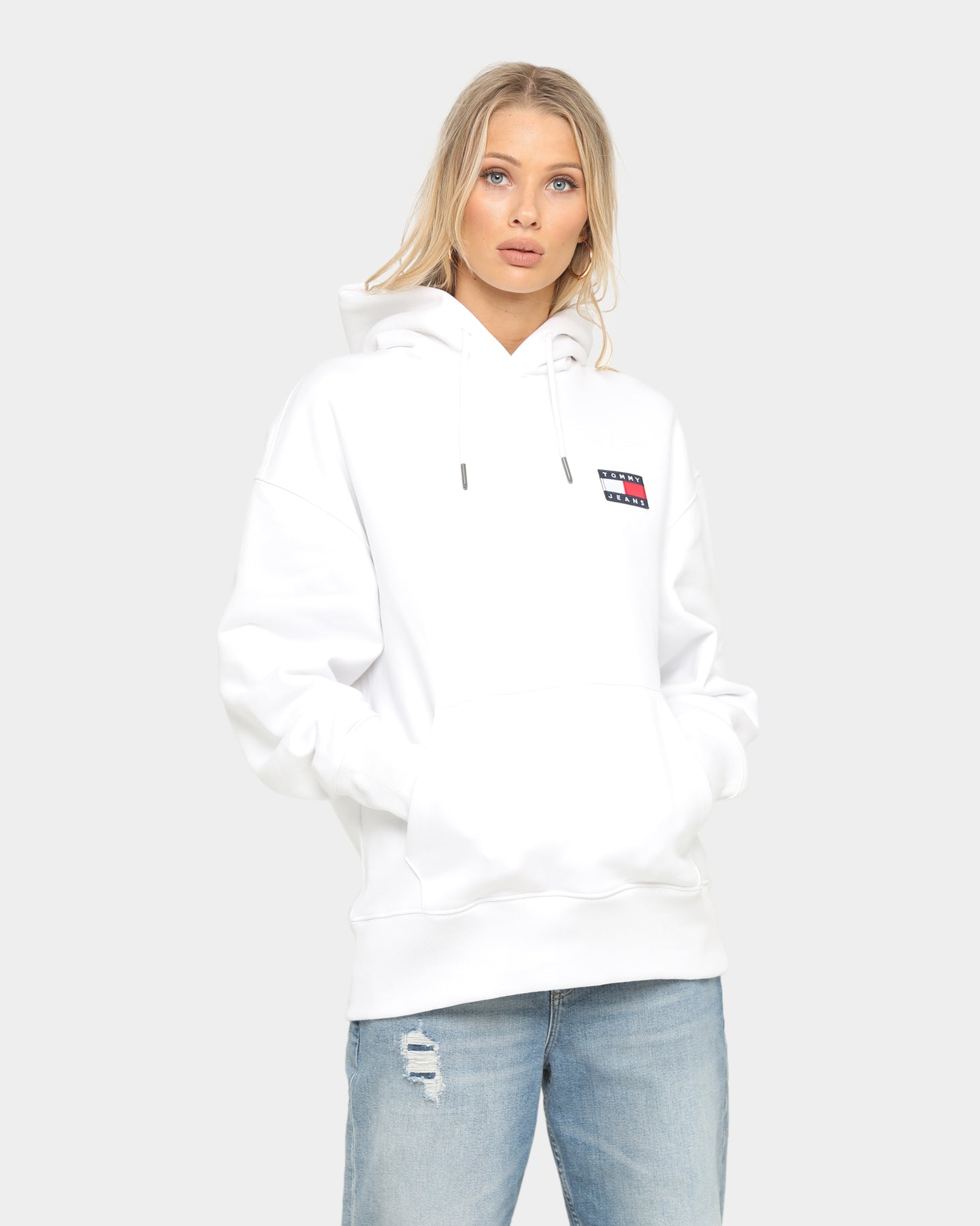 tommy jeans badge logo hoodie