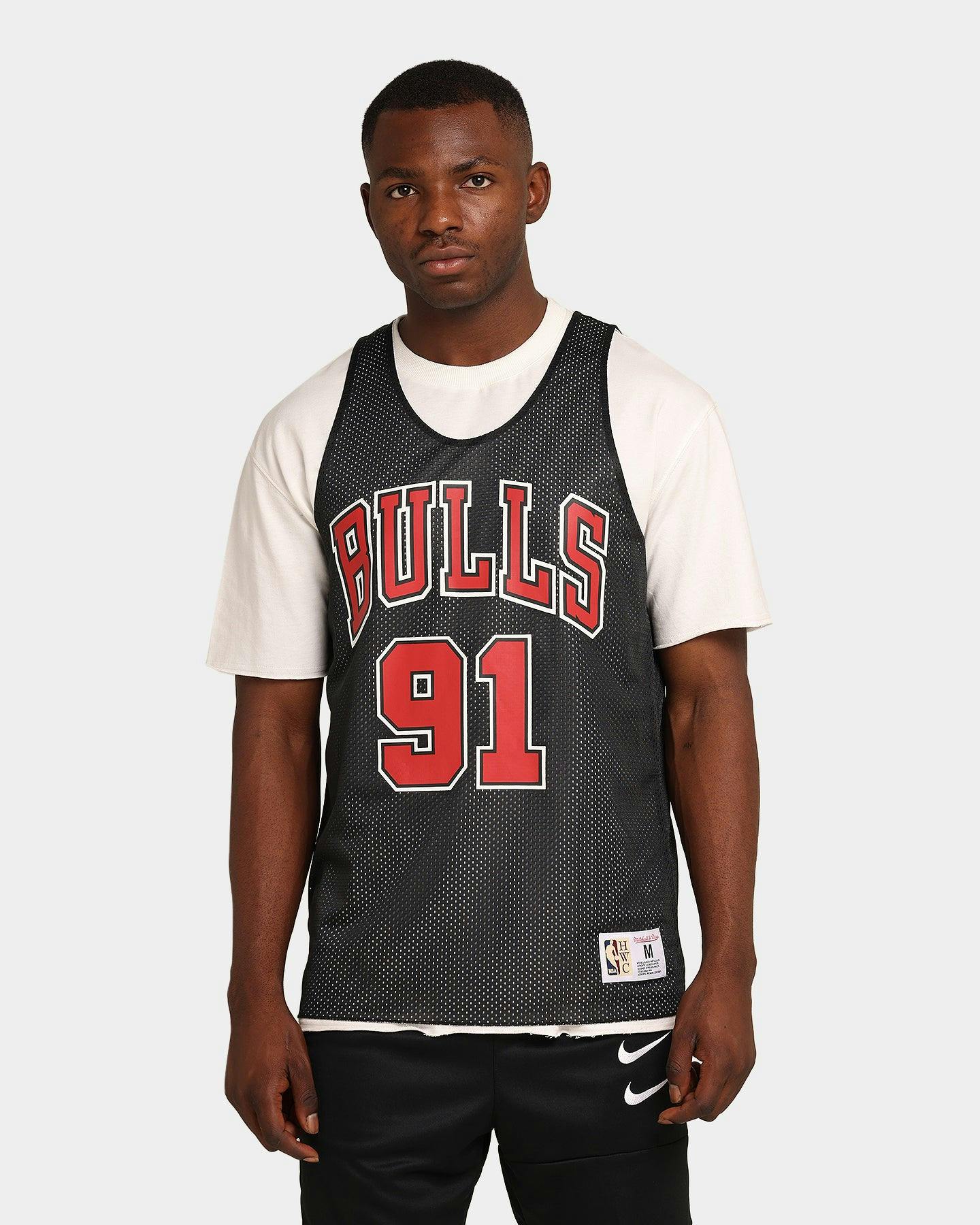 Mitchell & Ness Chicago Bulls Dennis Rodman REV Mesh #96 Tank Red ...