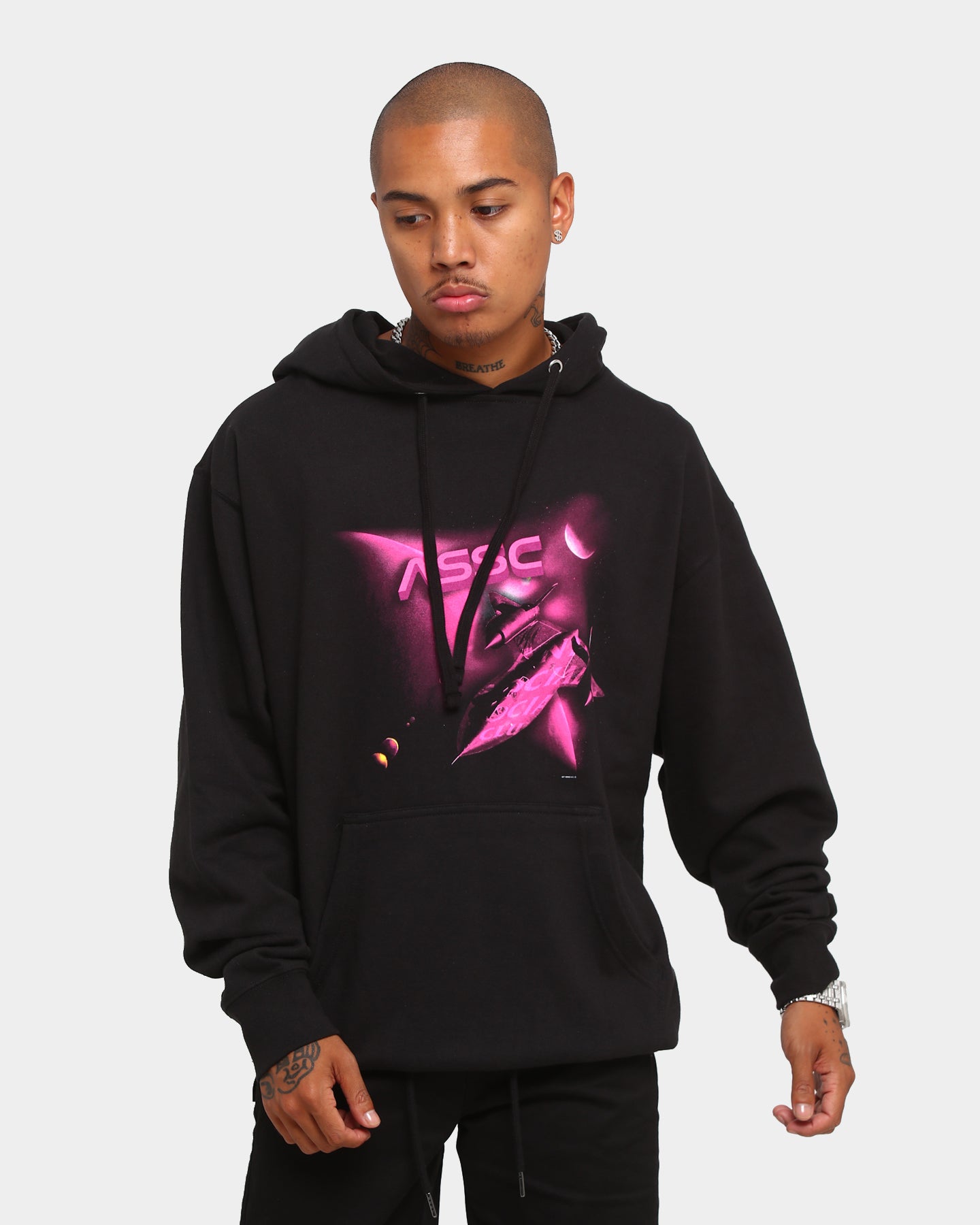 black hoodie anti social social club