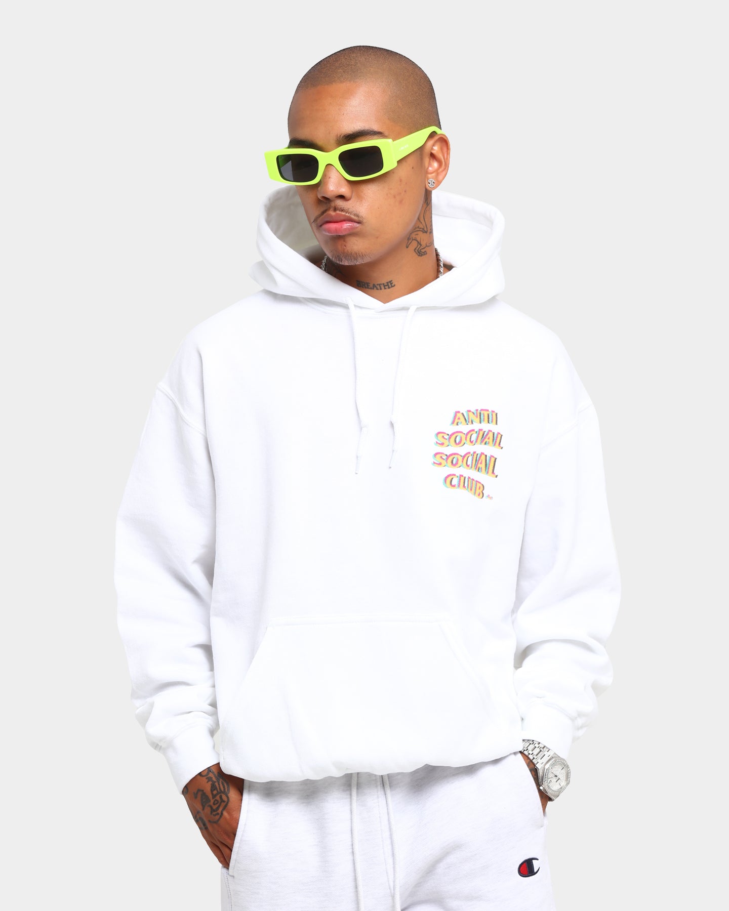 anti social social club white hoodie