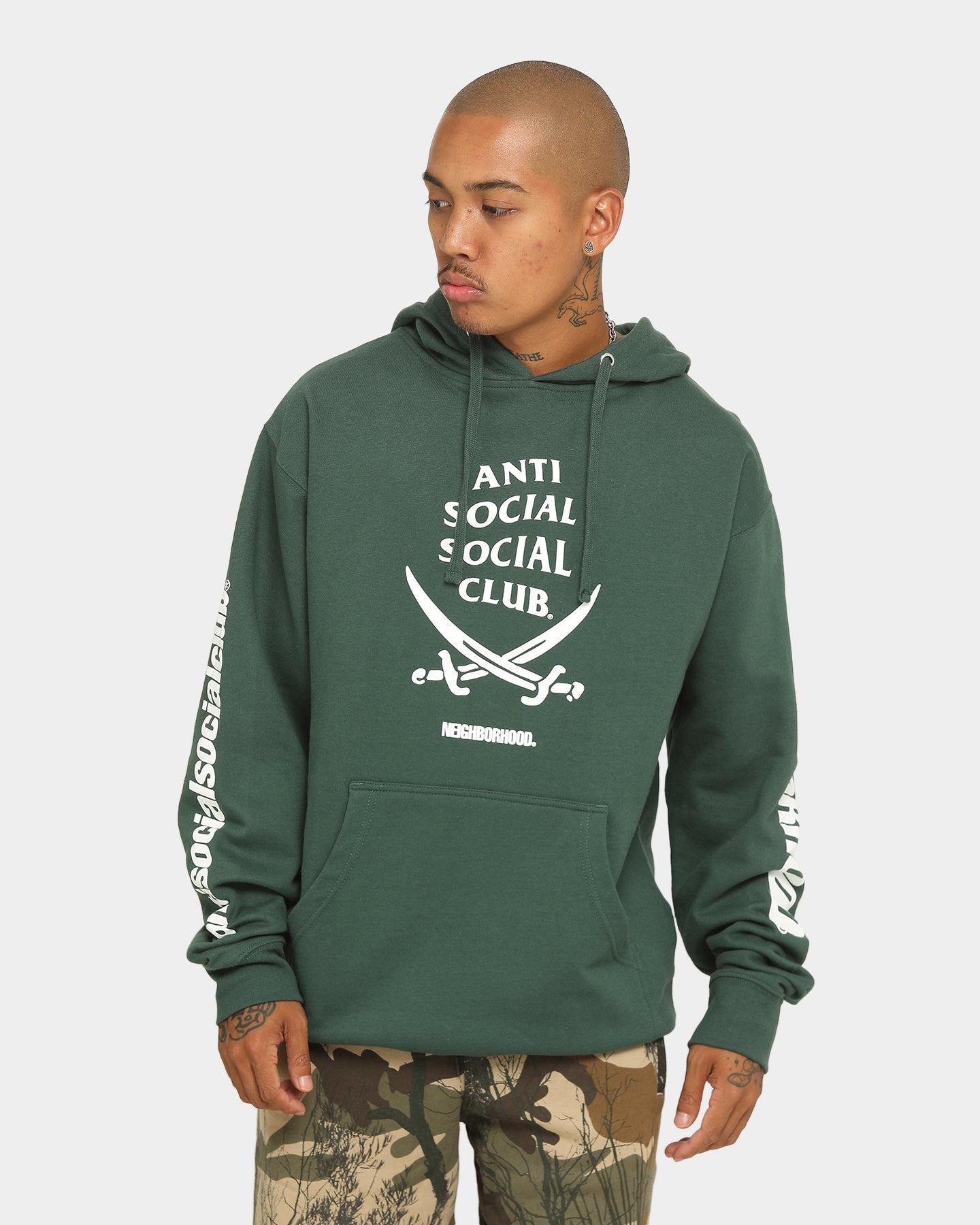 anti social social club green hoodie