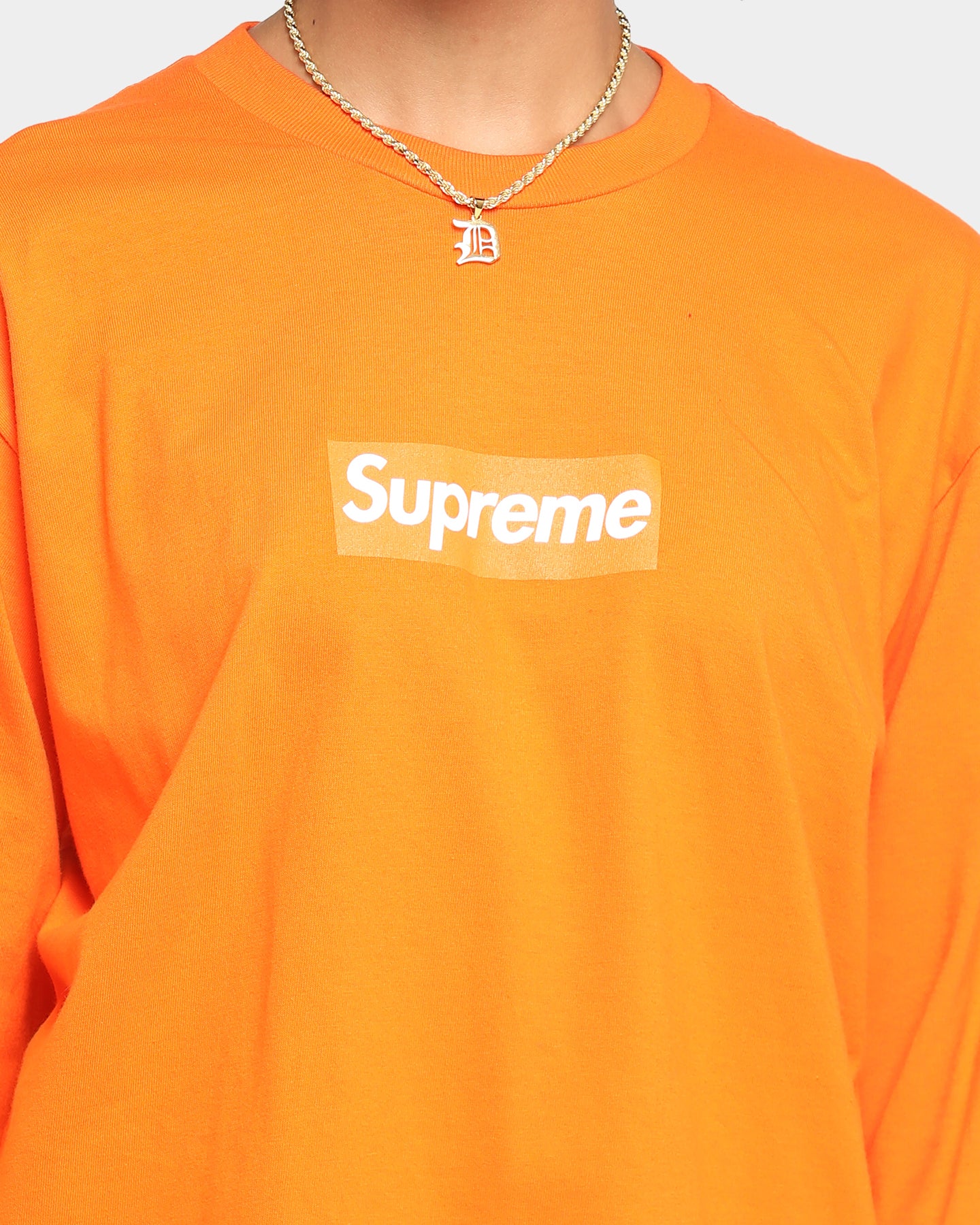 supreme box logo tee orange